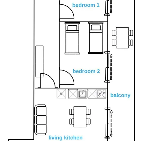 Sarah's - 5 Min Walk To Beaches & Boulevard - Big Balcony! Saranda